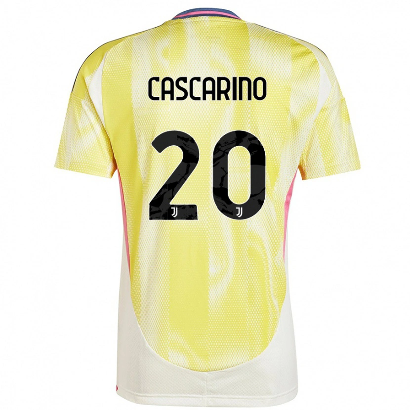 Danxen Enfant Maillot Estelle Cascarino #20 Jaune Solaire Tenues Extérieur 2024/25 T-Shirt