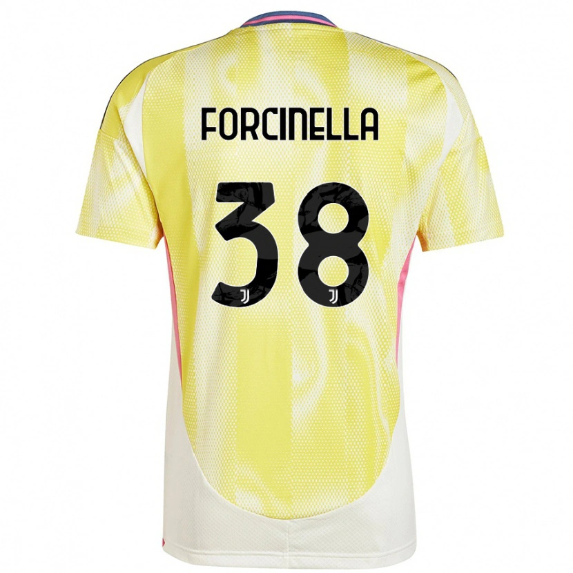 Danxen Enfant Maillot Camilla Forcinella #38 Jaune Solaire Tenues Extérieur 2024/25 T-Shirt