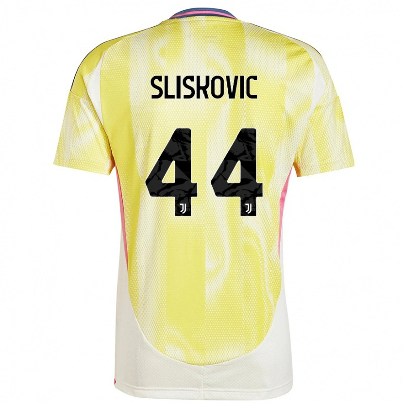 Danxen Enfant Maillot Gloria Slišković #44 Jaune Solaire Tenues Extérieur 2024/25 T-Shirt