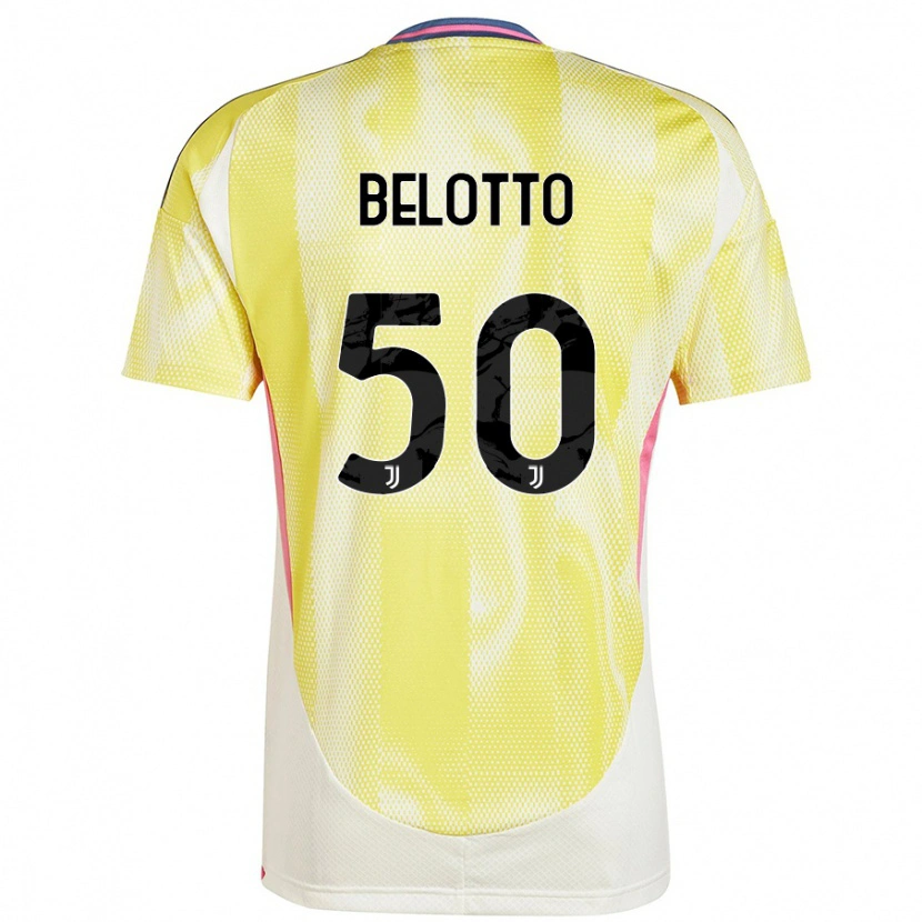 Danxen Enfant Maillot Soledad Belotto #50 Jaune Solaire Tenues Extérieur 2024/25 T-Shirt