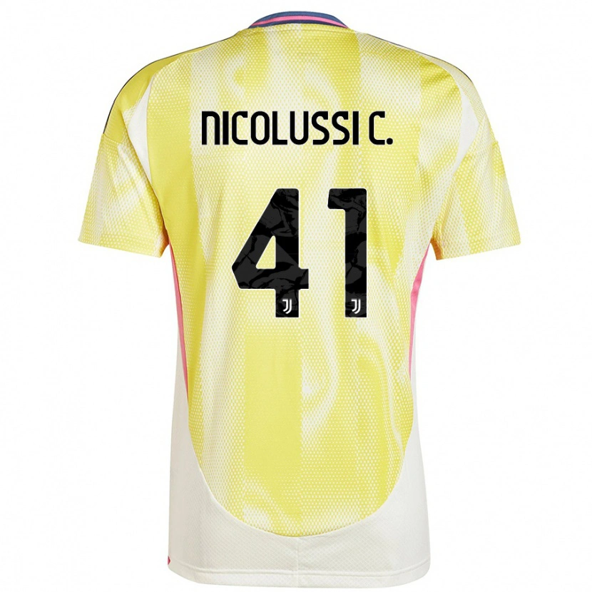 Danxen Enfant Maillot Hans Nicolussi Caviglia #41 Jaune Solaire Tenues Extérieur 2024/25 T-Shirt