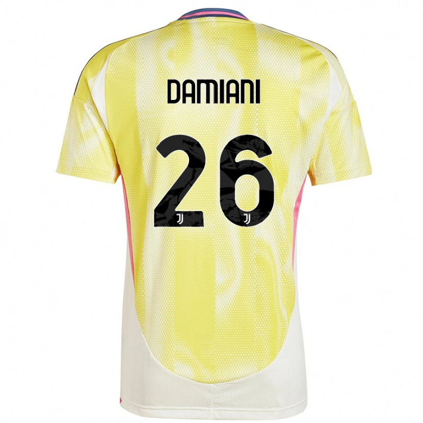 Danxen Enfant Maillot Samuele Damiani #26 Jaune Solaire Tenues Extérieur 2024/25 T-Shirt