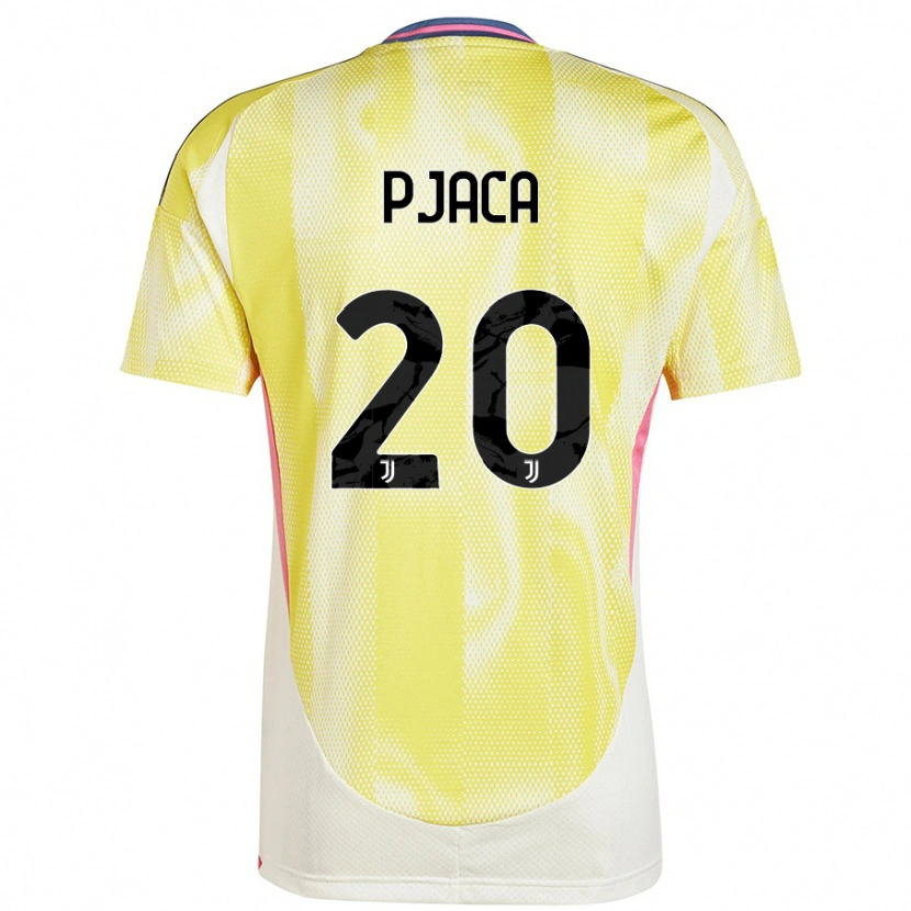 Danxen Enfant Maillot Marko Pjaca #20 Jaune Solaire Tenues Extérieur 2024/25 T-Shirt