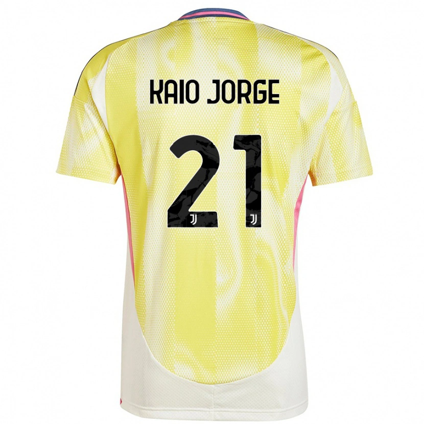 Danxen Enfant Maillot Kaio Jorge #21 Jaune Solaire Tenues Extérieur 2024/25 T-Shirt