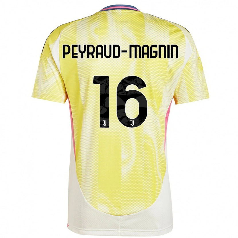 Danxen Enfant Maillot Pauline Peyraud-Magnin #16 Jaune Solaire Tenues Extérieur 2024/25 T-Shirt