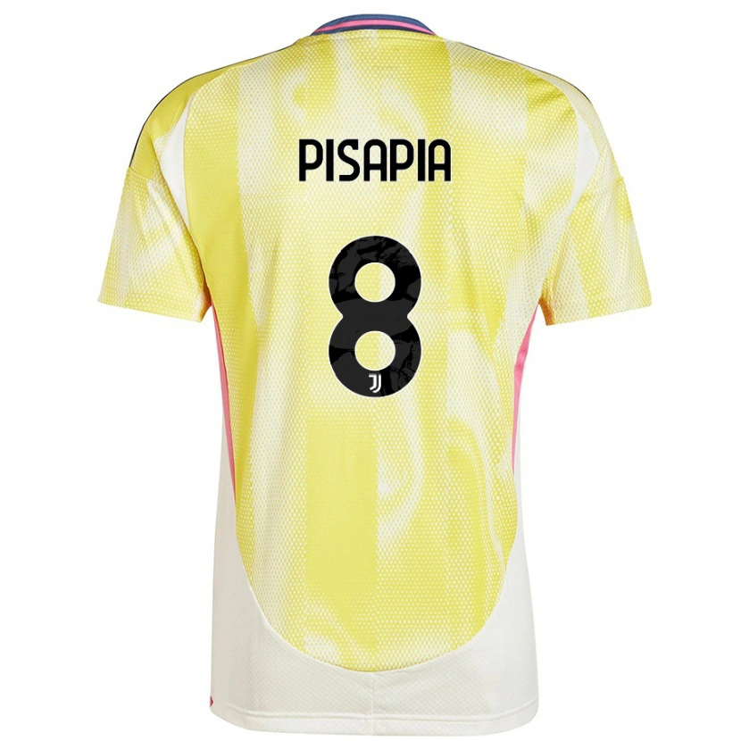 Danxen Enfant Maillot Luciano Pisapia #8 Jaune Solaire Tenues Extérieur 2024/25 T-Shirt