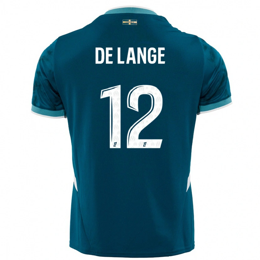 Danxen Enfant Maillot Jeffrey De Lange #12 Turquoise Bleu Tenues Extérieur 2024/25 T-Shirt