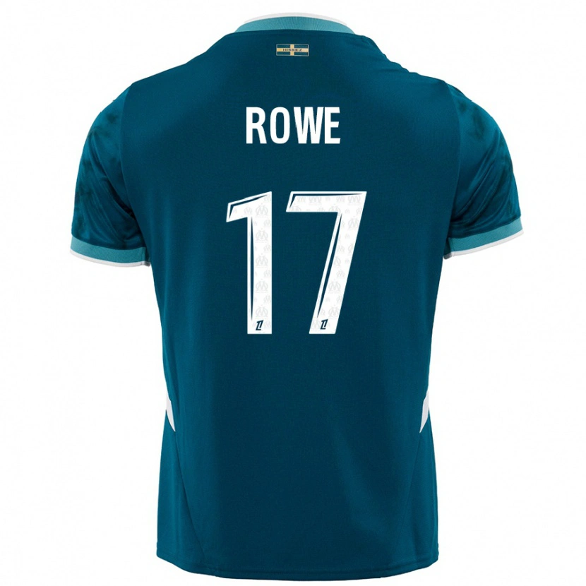 Danxen Enfant Maillot Jonathan Rowe #17 Turquoise Bleu Tenues Extérieur 2024/25 T-Shirt