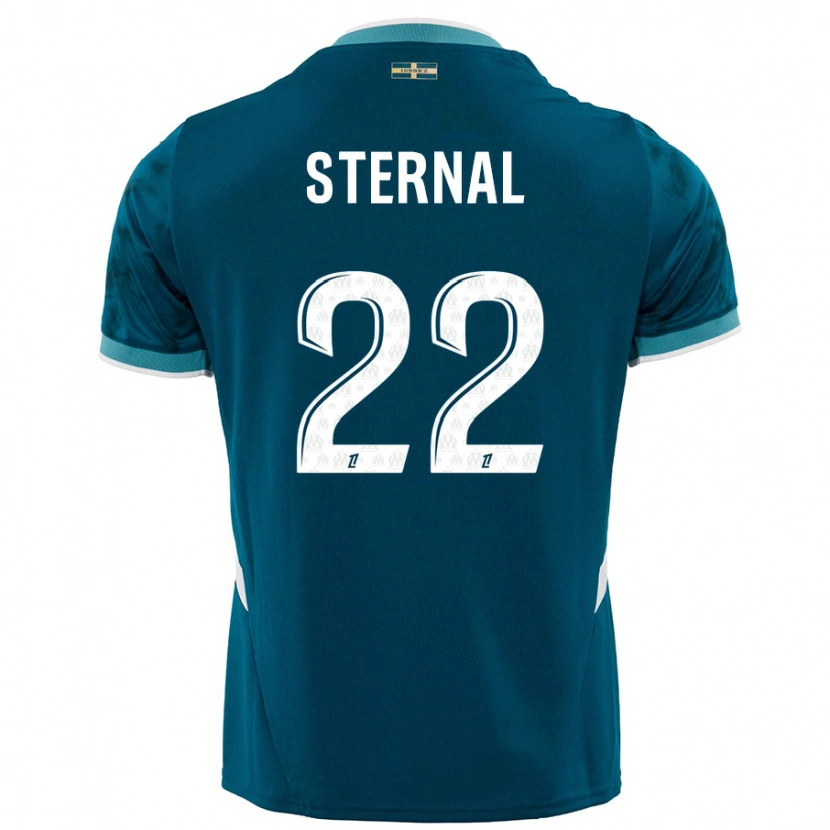 Danxen Enfant Maillot Enzo Sternal #22 Turquoise Bleu Tenues Extérieur 2024/25 T-Shirt