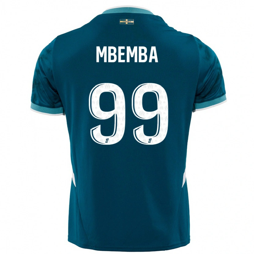 Danxen Enfant Maillot Chancel Mbemba #99 Turquoise Bleu Tenues Extérieur 2024/25 T-Shirt