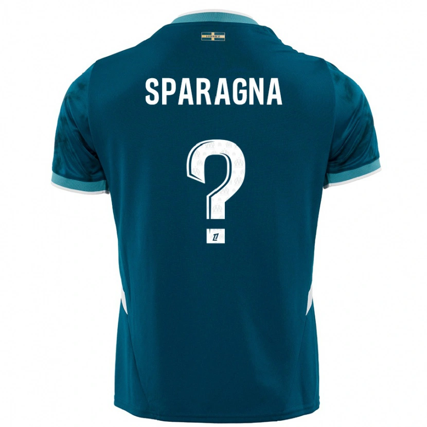 Danxen Enfant Maillot Stéphane Sparagna #0 Turquoise Bleu Tenues Extérieur 2024/25 T-Shirt