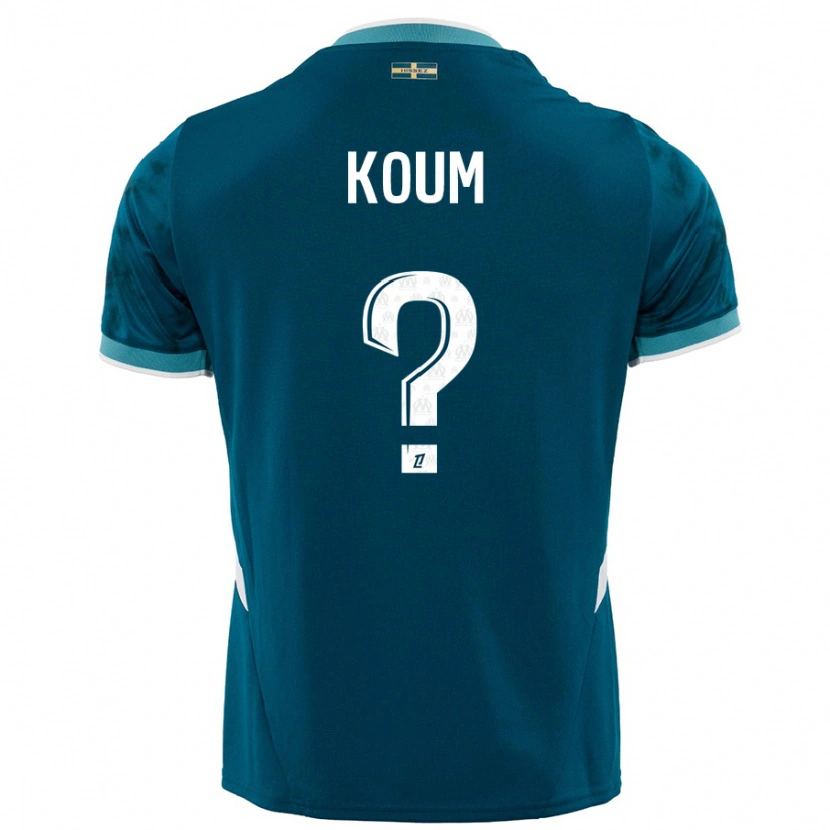 Danxen Enfant Maillot Alexi Koum #0 Turquoise Bleu Tenues Extérieur 2024/25 T-Shirt