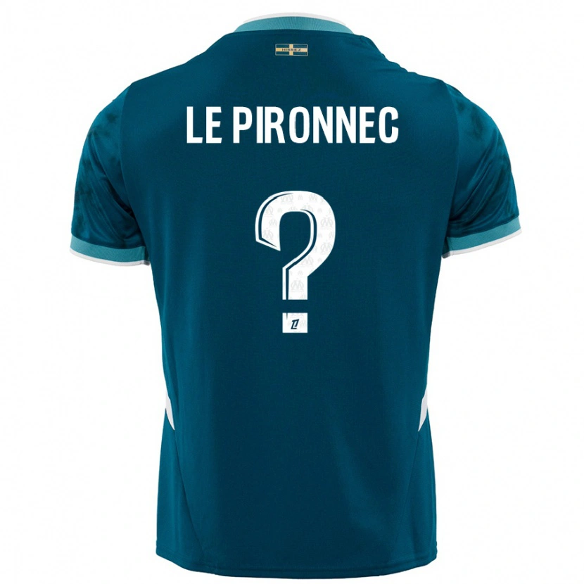 Danxen Enfant Maillot Kélian Le Pironnec #0 Turquoise Bleu Tenues Extérieur 2024/25 T-Shirt