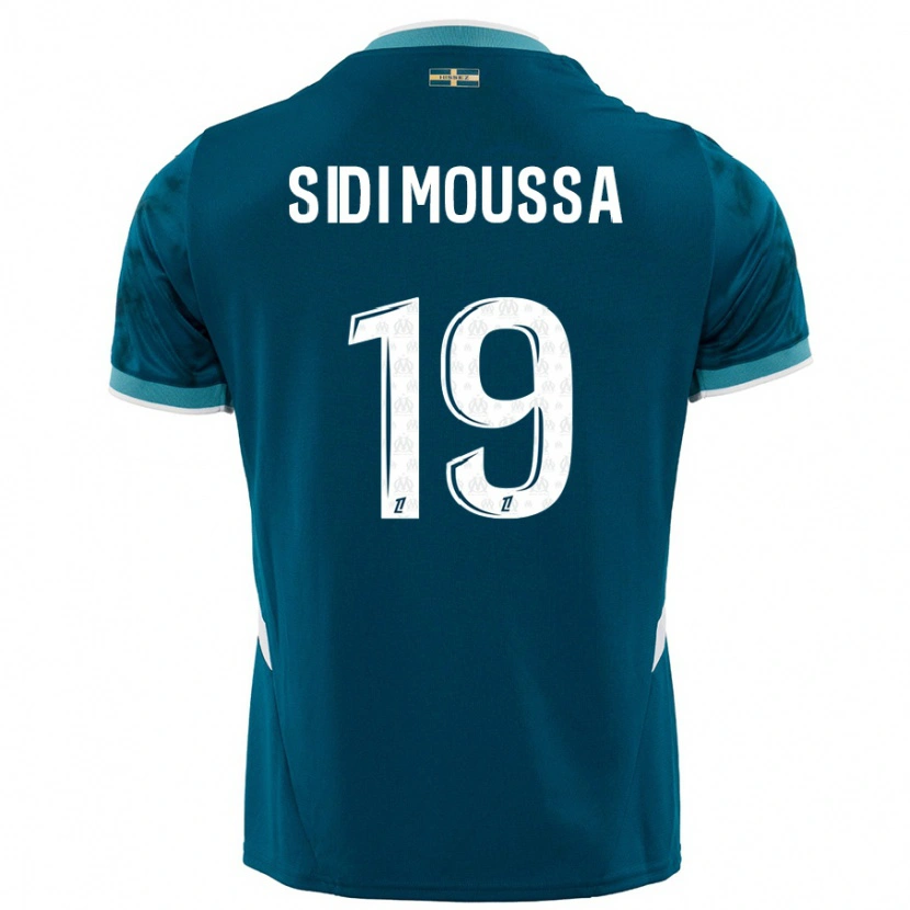 Danxen Enfant Maillot Salima Sidi Moussa #19 Turquoise Bleu Tenues Extérieur 2024/25 T-Shirt