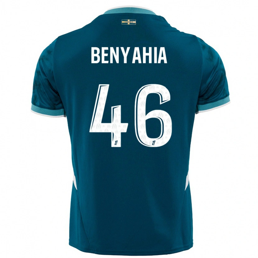 Danxen Enfant Maillot Aylan Benyahia-Tani #46 Turquoise Bleu Tenues Extérieur 2024/25 T-Shirt