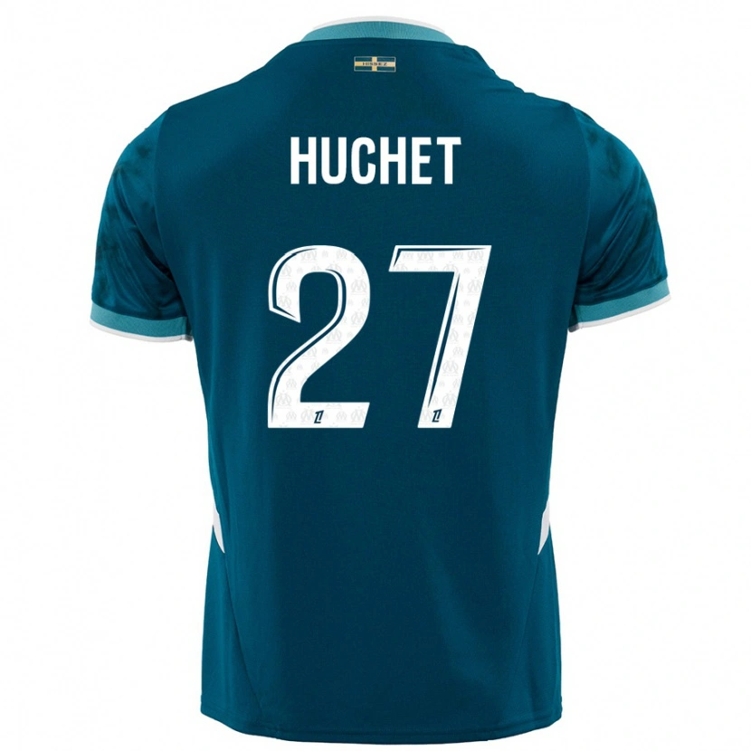 Danxen Enfant Maillot Sarah Huchet #27 Turquoise Bleu Tenues Extérieur 2024/25 T-Shirt