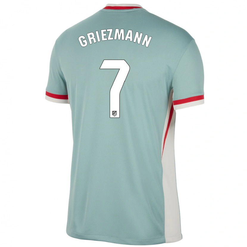 Danxen Enfant Maillot Antoine Griezmann #7 Beige Clair Bleu Tenues Extérieur 2024/25 T-Shirt