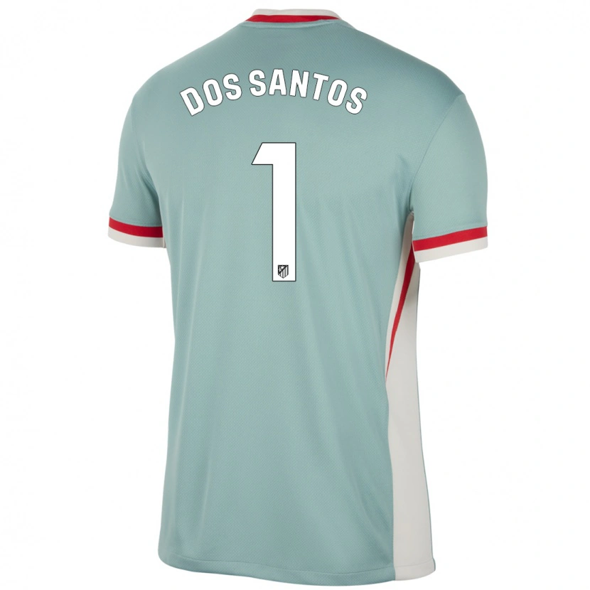 Danxen Enfant Maillot Alex Dos Santos #1 Beige Clair Bleu Tenues Extérieur 2024/25 T-Shirt