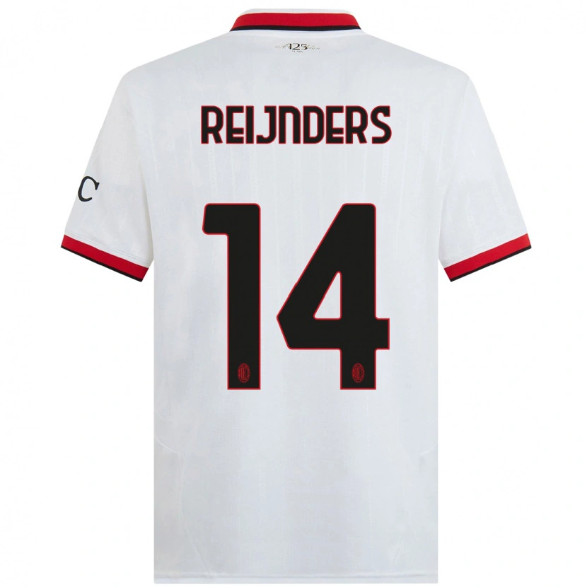 Danxen Enfant Maillot Tijjani Reijnders #14 Blanc Noir Rouge Tenues Extérieur 2024/25 T-Shirt