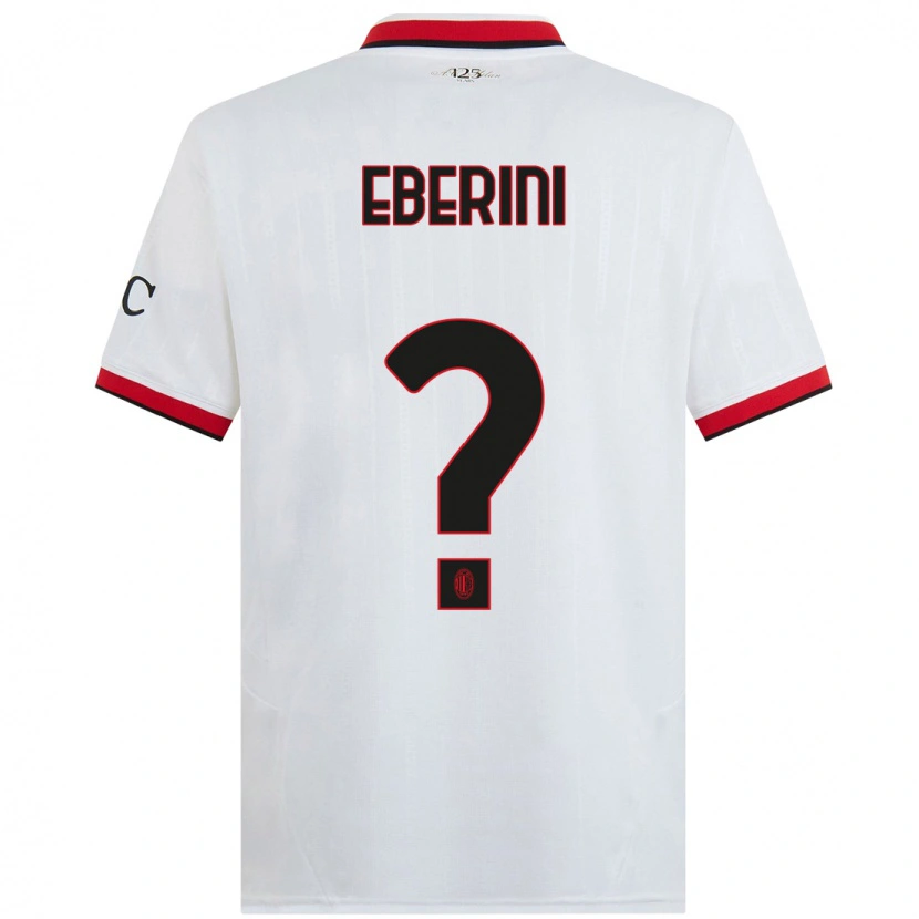 Danxen Enfant Maillot Daniele Eberini #0 Blanc Noir Rouge Tenues Extérieur 2024/25 T-Shirt