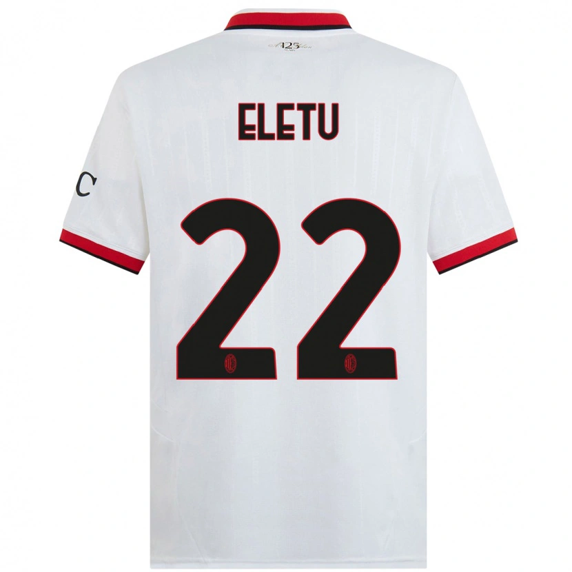 Danxen Enfant Maillot Victor Eletu #22 Blanc Noir Rouge Tenues Extérieur 2024/25 T-Shirt