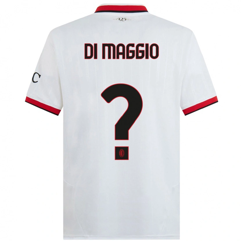 Danxen Enfant Maillot Simone Di Maggio #0 Blanc Noir Rouge Tenues Extérieur 2024/25 T-Shirt