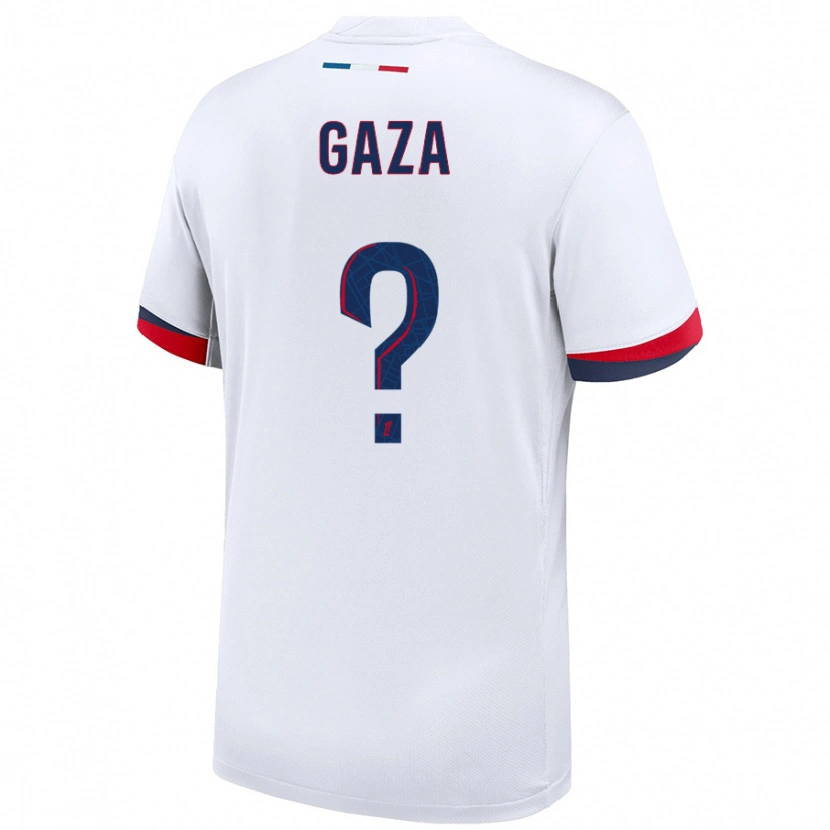 Danxen Enfant Maillot Johnny Gaza #0 Blanc Bleu Rouge Tenues Extérieur 2024/25 T-Shirt