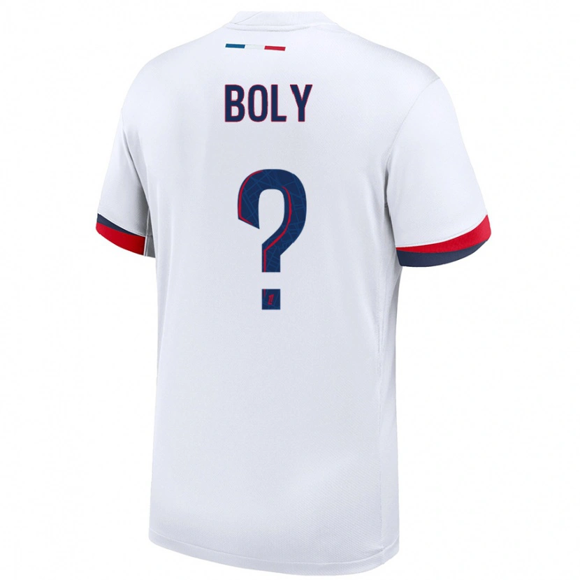 Danxen Enfant Maillot David Boly #0 Blanc Bleu Rouge Tenues Extérieur 2024/25 T-Shirt