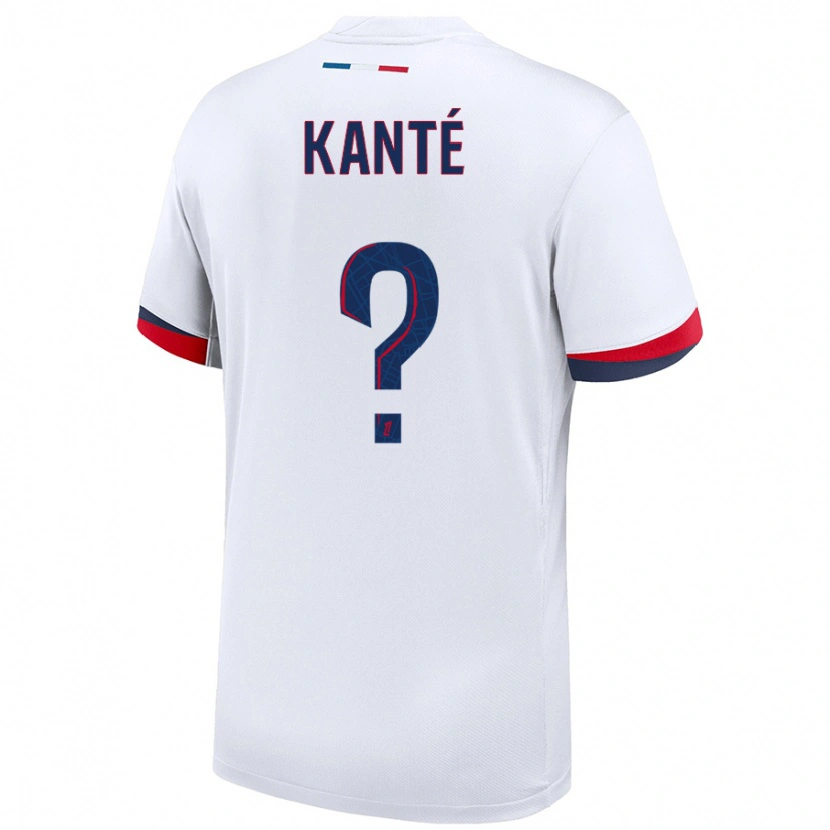 Danxen Enfant Maillot Nahil Kanté #0 Blanc Bleu Rouge Tenues Extérieur 2024/25 T-Shirt