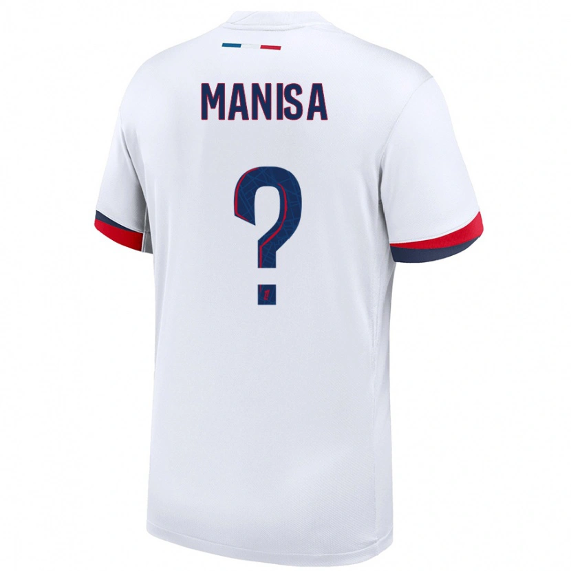 Danxen Enfant Maillot Lenny Manisa #0 Blanc Bleu Rouge Tenues Extérieur 2024/25 T-Shirt