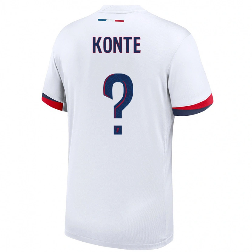 Danxen Enfant Maillot Maeta Konte #0 Blanc Bleu Rouge Tenues Extérieur 2024/25 T-Shirt