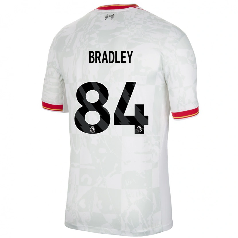 Danxen Enfant Maillot Conor Bradley #84 Blanc Rouge Noir Troisieme 2024/25 T-Shirt