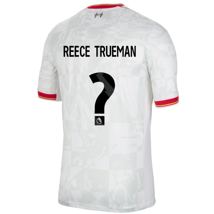 Danxen Enfant Maillot Reece Trueman #0 Blanc Rouge Noir Troisieme 2024/25 T-Shirt