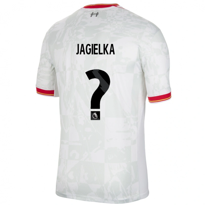 Danxen Enfant Maillot Zac Jagielka #0 Blanc Rouge Noir Troisieme 2024/25 T-Shirt