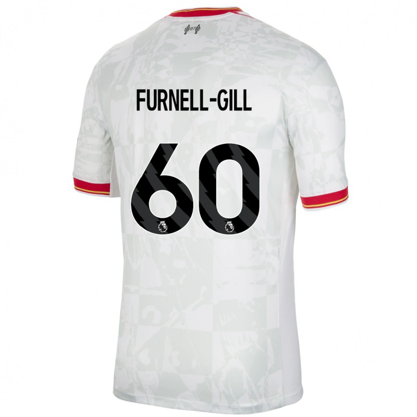 Danxen Enfant Maillot Luca Furnell-Gill #60 Blanc Rouge Noir Troisieme 2024/25 T-Shirt