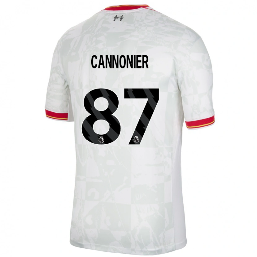 Danxen Enfant Maillot Oakley Cannonier #87 Blanc Rouge Noir Troisieme 2024/25 T-Shirt