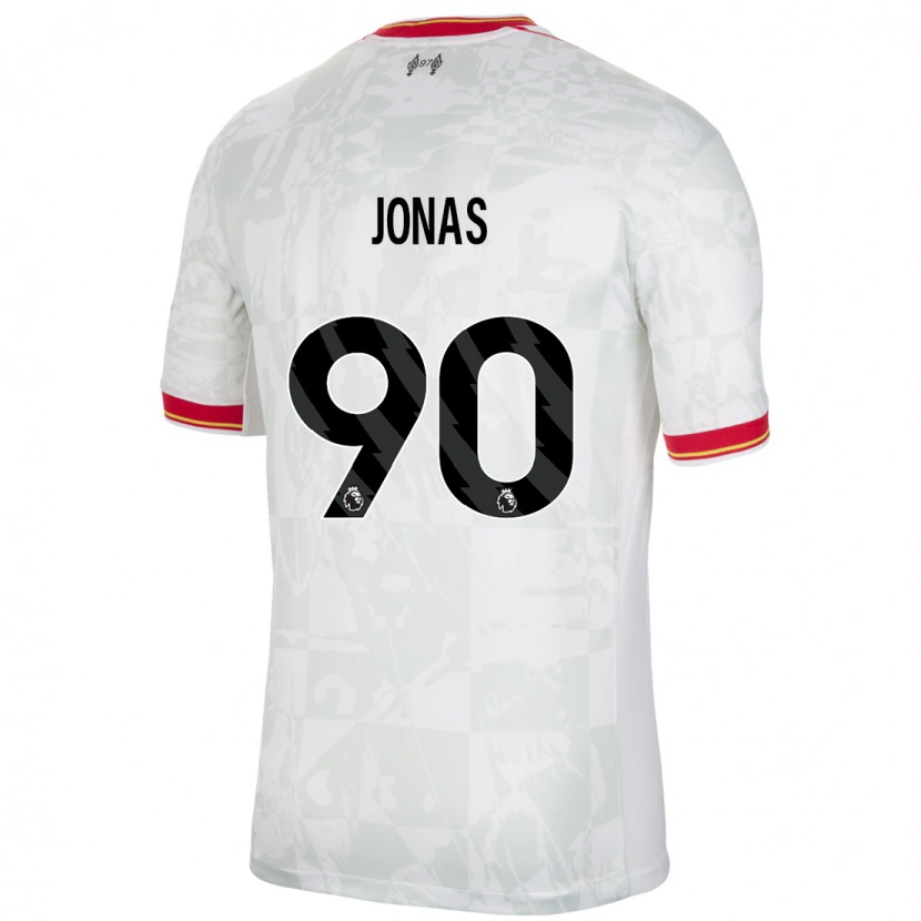 Danxen Enfant Maillot Lee Jonas #90 Blanc Rouge Noir Troisieme 2024/25 T-Shirt