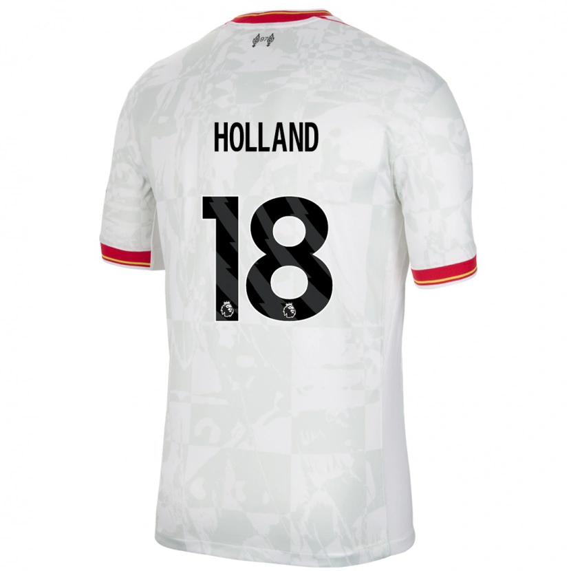 Danxen Enfant Maillot Ceri Holland #18 Blanc Rouge Noir Troisieme 2024/25 T-Shirt