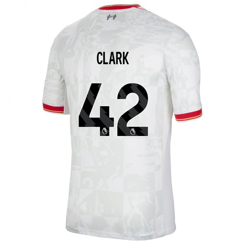 Danxen Enfant Maillot Bobby Clark #42 Blanc Rouge Noir Troisieme 2024/25 T-Shirt