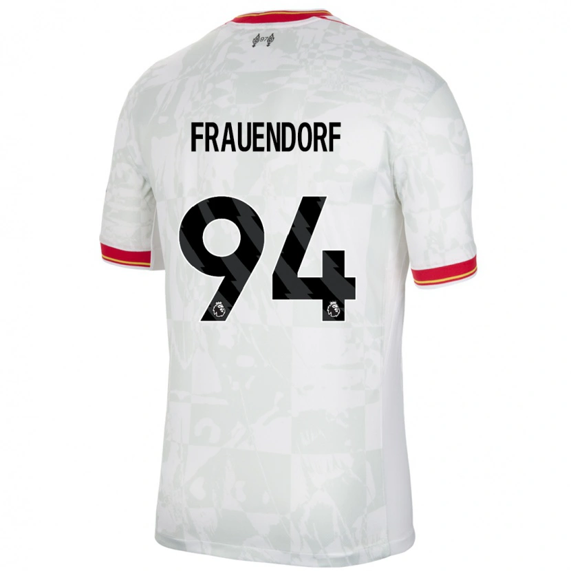 Danxen Enfant Maillot Melkamu Frauendorf #94 Blanc Rouge Noir Troisieme 2024/25 T-Shirt