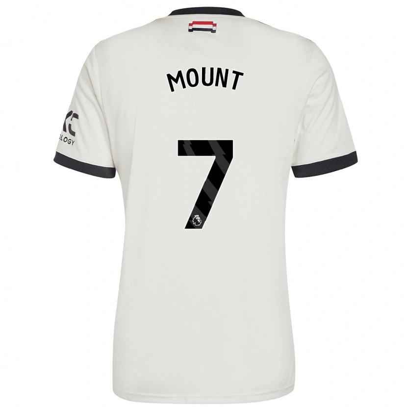 Danxen Enfant Maillot Mason Mount #7 Blanc Cassé Troisieme 2024/25 T-Shirt