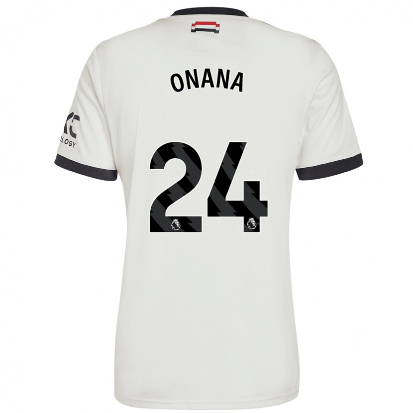 Danxen Enfant Maillot André Onana #24 Blanc Cassé Troisieme 2024/25 T-Shirt