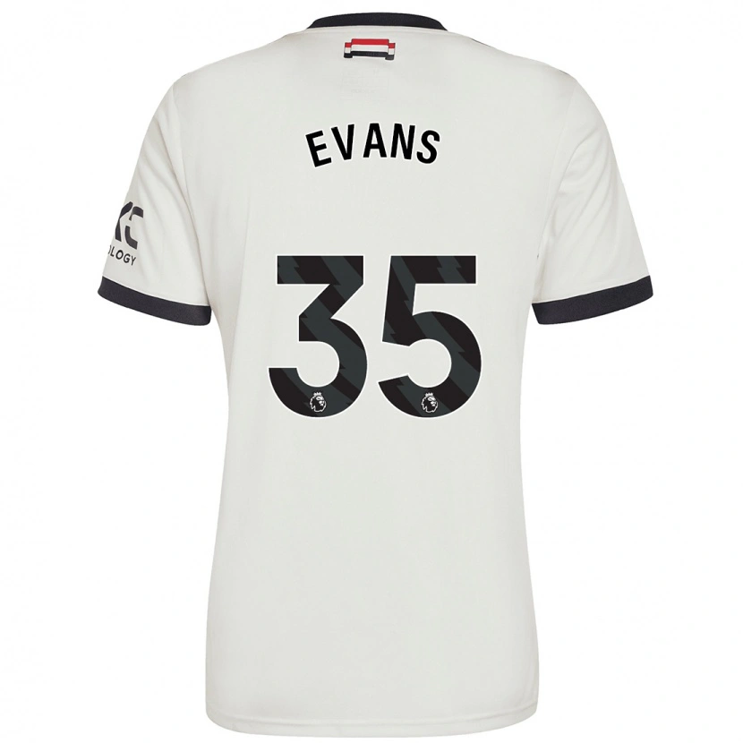 Danxen Enfant Maillot Jonny Evans #35 Blanc Cassé Troisieme 2024/25 T-Shirt