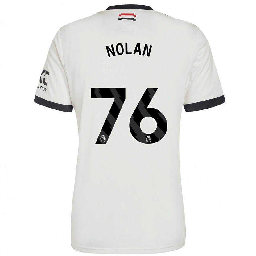 Danxen Enfant Maillot James Nolan #76 Blanc Cassé Troisieme 2024/25 T-Shirt