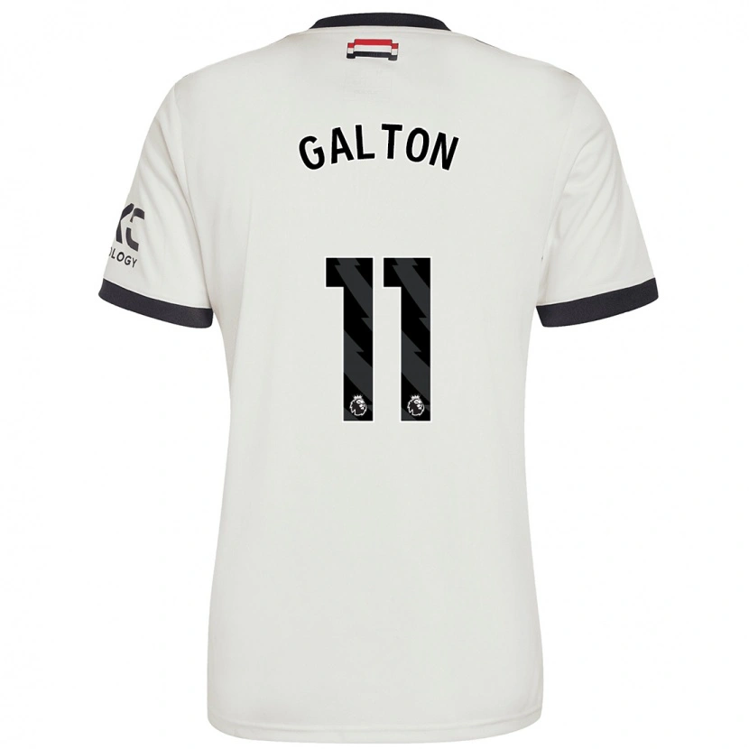 Danxen Enfant Maillot Leah Galton #11 Blanc Cassé Troisieme 2024/25 T-Shirt