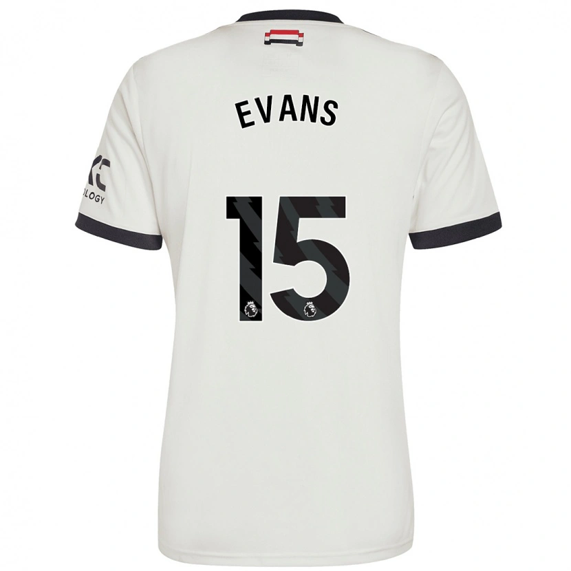 Danxen Enfant Maillot Gemma Evans #15 Blanc Cassé Troisieme 2024/25 T-Shirt