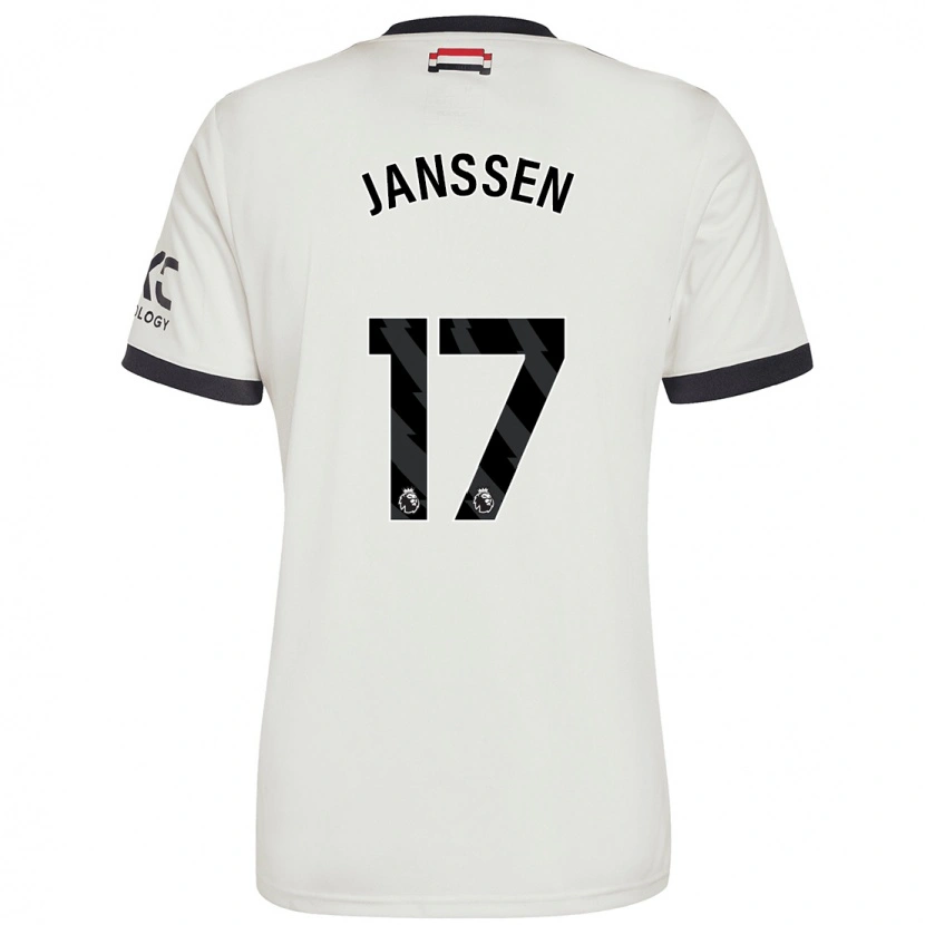 Danxen Enfant Maillot Dominique Janssen #17 Blanc Cassé Troisieme 2024/25 T-Shirt