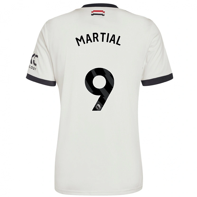 Danxen Enfant Maillot Anthony Martial #9 Blanc Cassé Troisieme 2024/25 T-Shirt