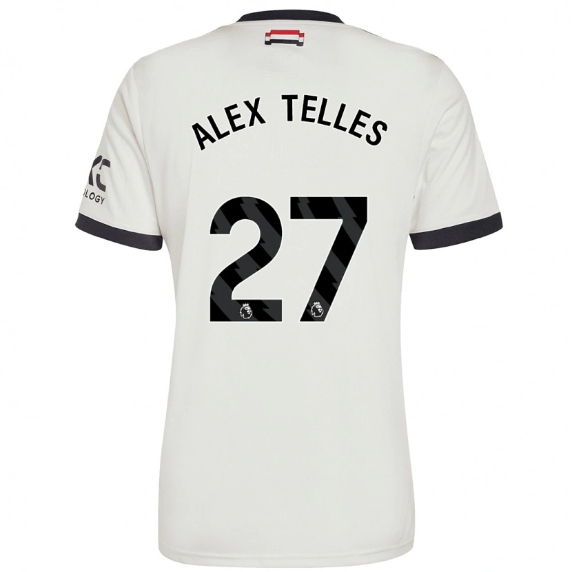 Danxen Enfant Maillot Alex Nicolao Telles #27 Blanc Cassé Troisieme 2024/25 T-Shirt