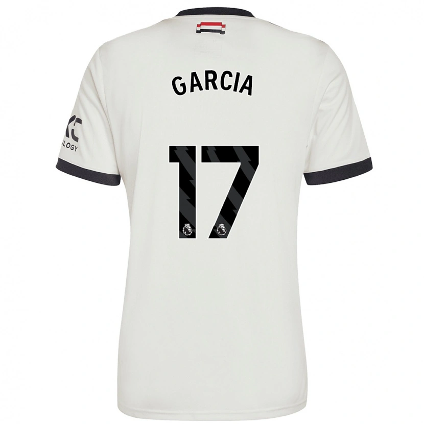 Danxen Enfant Maillot Lucia Garcia #17 Blanc Cassé Troisieme 2024/25 T-Shirt